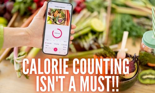 calorie counting, mobile phone, salad, dieting