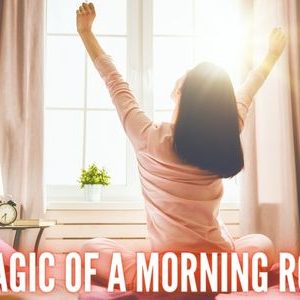 Morning routine, stretching, sunrise